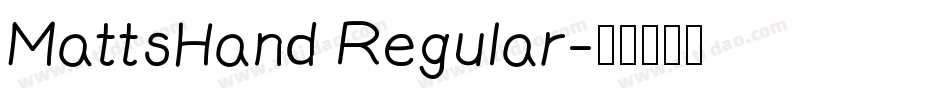 MattsHand Regular字体转换